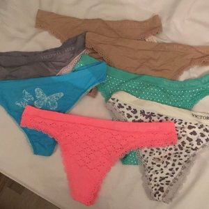 Set of 6 Victoria’s Secret thongs new with tags